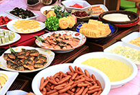 朝食バイキング例